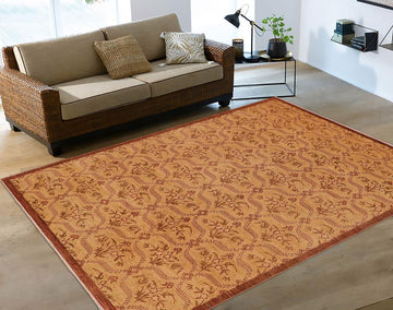 handmade Transitional Kafkaz Chobi Ziegler Tan Brown Hand Knotted RECTANGLE 100% WOOL area rug 9 x 12